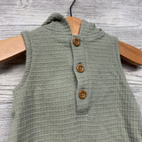 Waffle Knit Tank Shorty Romper W/ Hood 6-9M