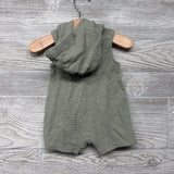 Waffle Knit Tank Shorty Romper W/ Hood 6-9M