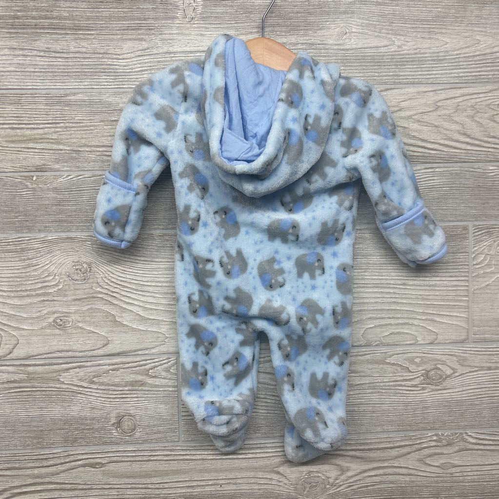 LS Plush Outfit W/ Hood Elephants 0-3M