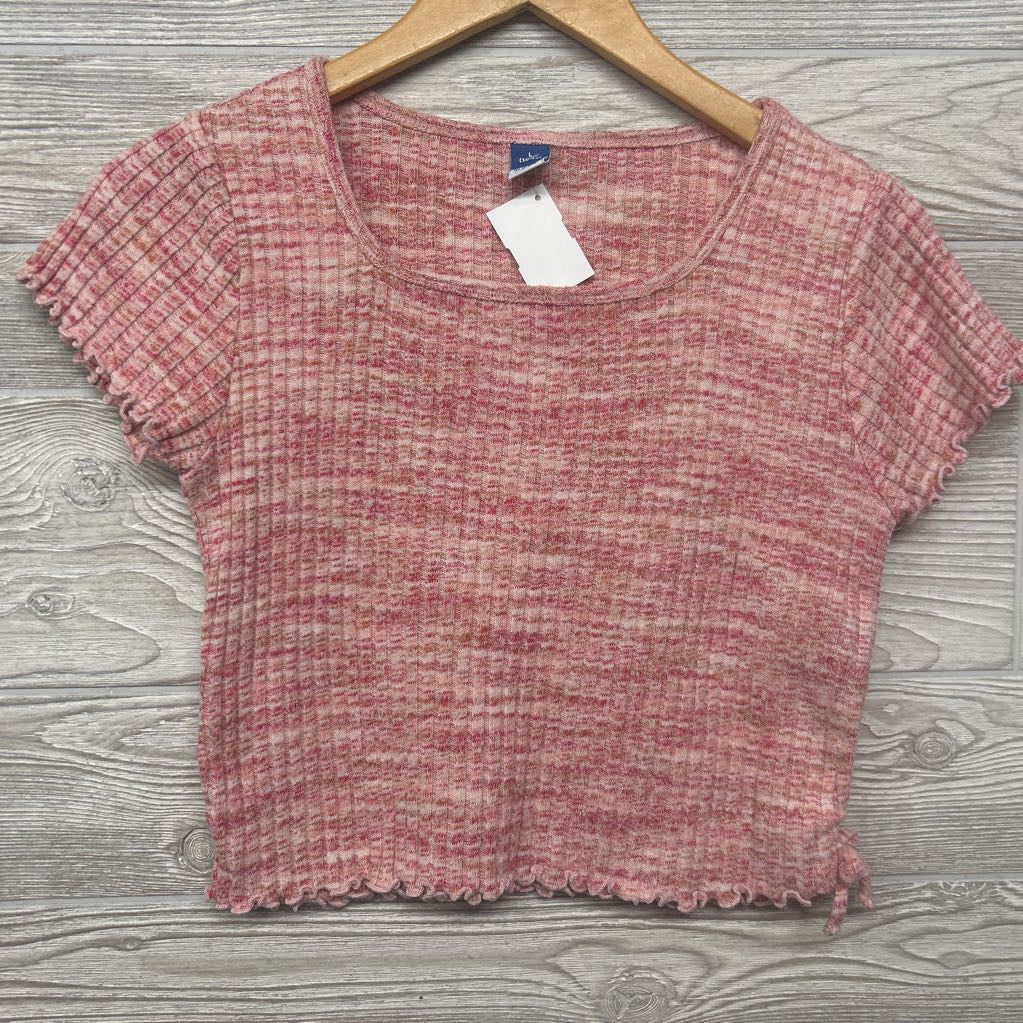 Ribbed Knit Shirt Lettuce Trim 10-12