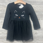 LS Tulle Dress Cat Face 2T