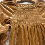 LS Smocked Velvet Outfit 6-12M