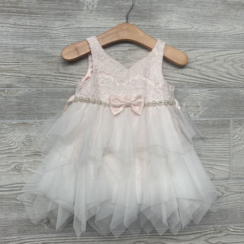 Tank Lace Tulle Dress Rhinestones 12M