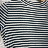 Ribbed Shirt Lettuce Trim Stripes 10-12