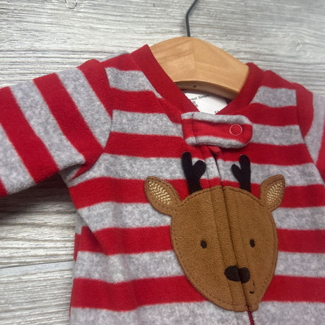 Blanket Sleeper Stripes Reindeer NB