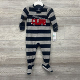 NEW Blanket Sleeper Stripes Fire Truck 12M