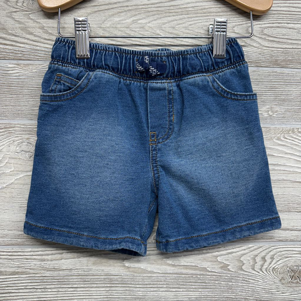 Pull On Knit Denim Shorts 3T