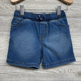 Pull On Knit Denim Shorts 3T