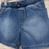Pull On Knit Denim Shorts 3T