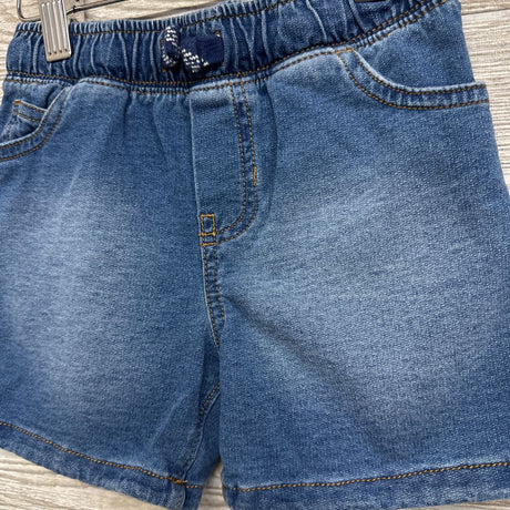 Pull On Knit Denim Shorts 3T