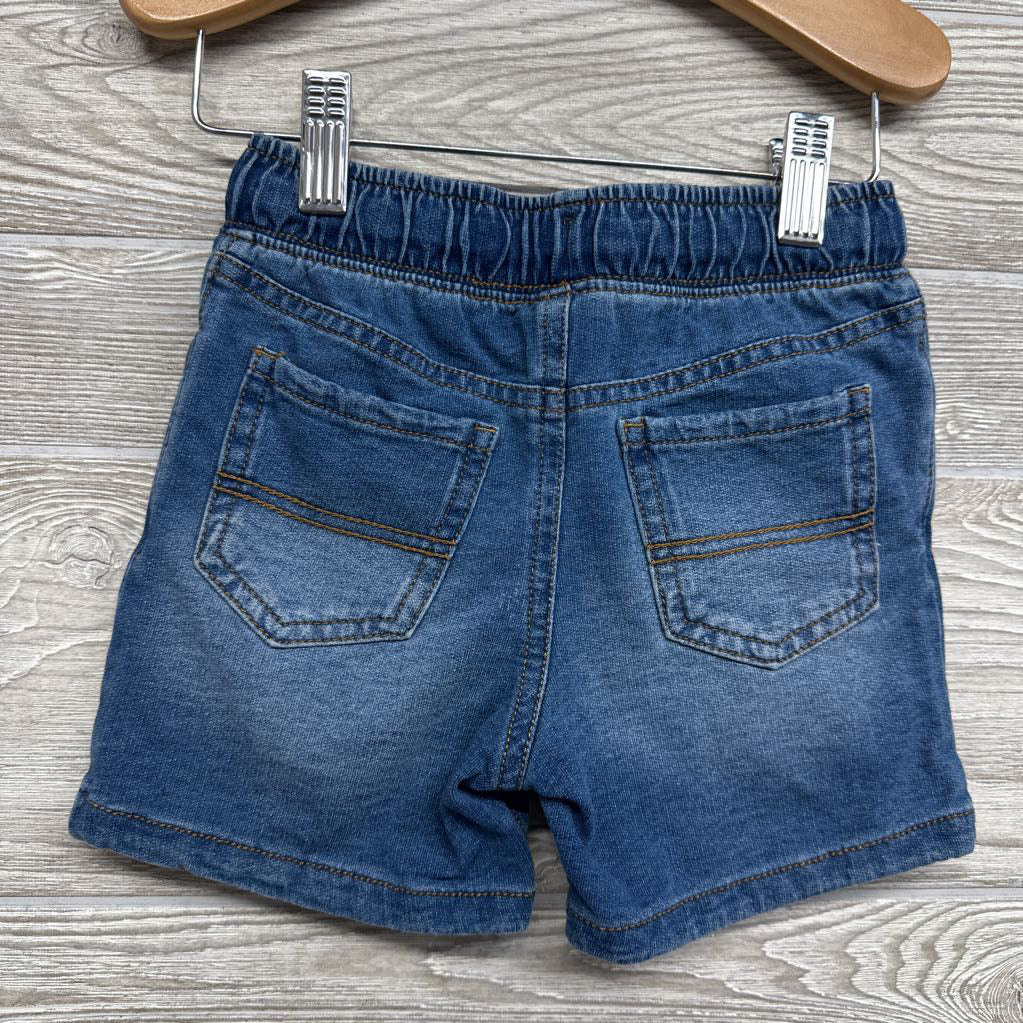 Pull On Knit Denim Shorts 3T