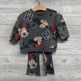 Crewneck & Ribbed Flare Pants Lettuce Trim Minnie Mouse 18M *