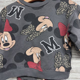 Crewneck & Ribbed Flare Pants Lettuce Trim Minnie Mouse 18M *