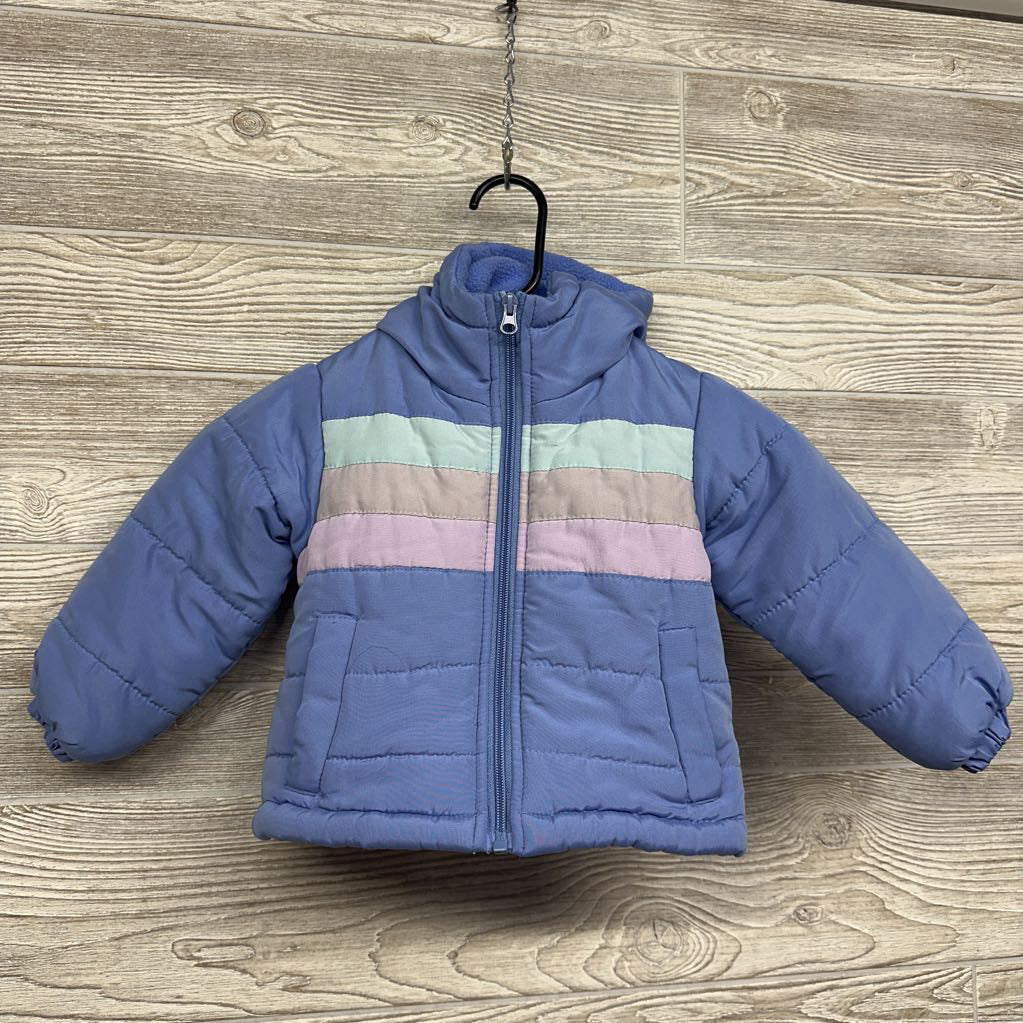 Winter Coat Stripes 2t