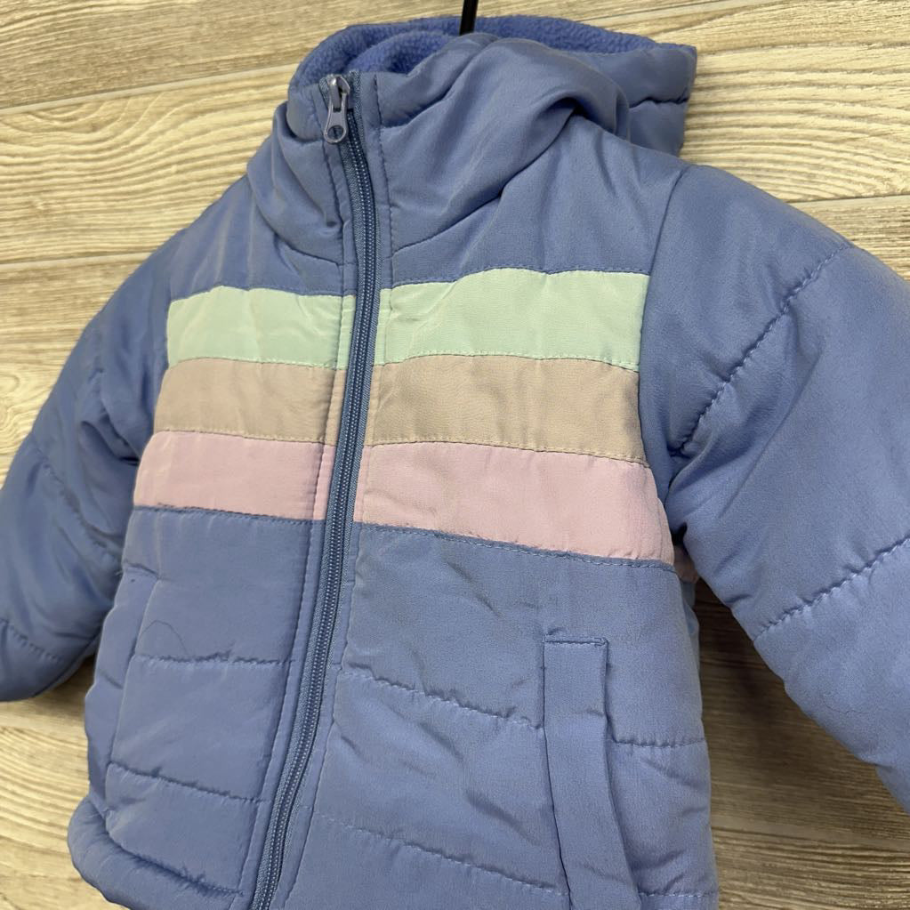Winter Coat Stripes 2t
