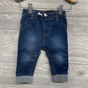 Knit Denim Drawstring Joggers 3-6M