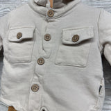 French Terry Button Up Shirt, Ribbed Bodysuit Mommy's New Man & Harem Joggers 6-9M