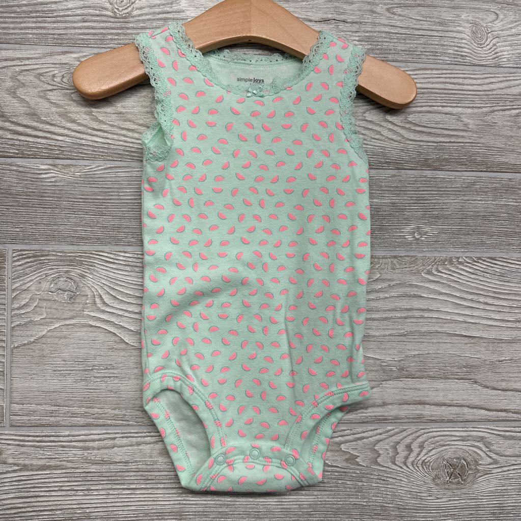 5 Pk Lace Trim Tank Bodysuits Watermelons Giraffes Flowers