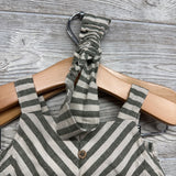 Tank Dress & Bloomers W/ Headwrap Stripes 6M