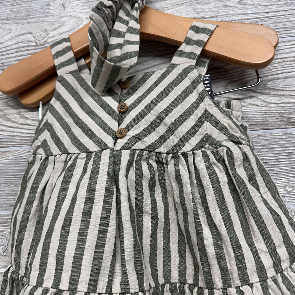 Tank Dress & Bloomers W/ Headwrap Stripes 6M