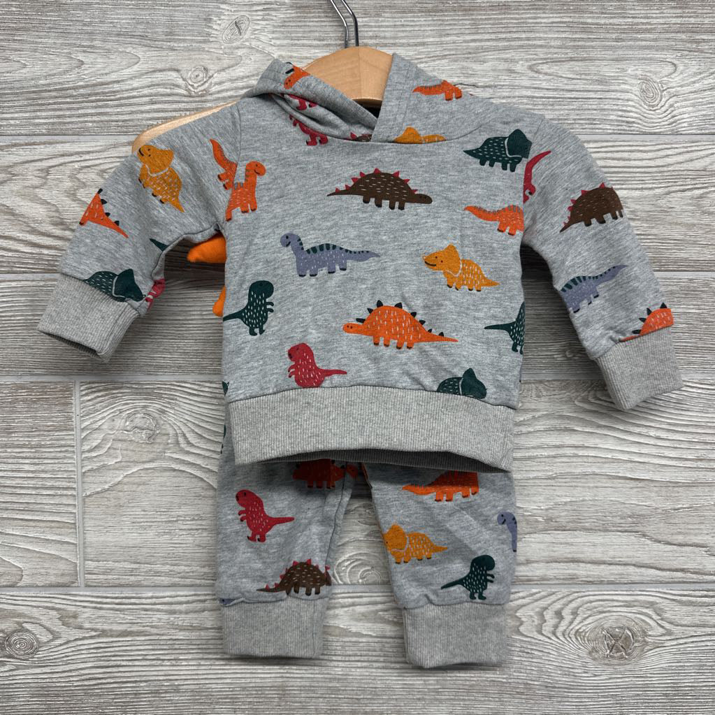Hoodie & French Terry Joggers Dinosaurs 0-3M