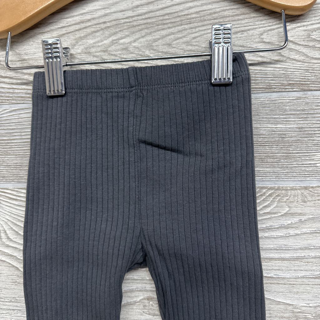 Ribbed Leggings Lettuce Trim 6M