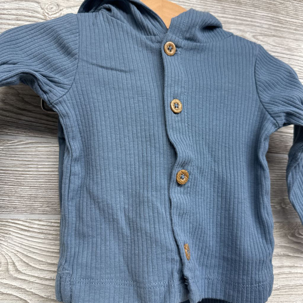 LS Ribbed Button Up Jacket & Pants 9M