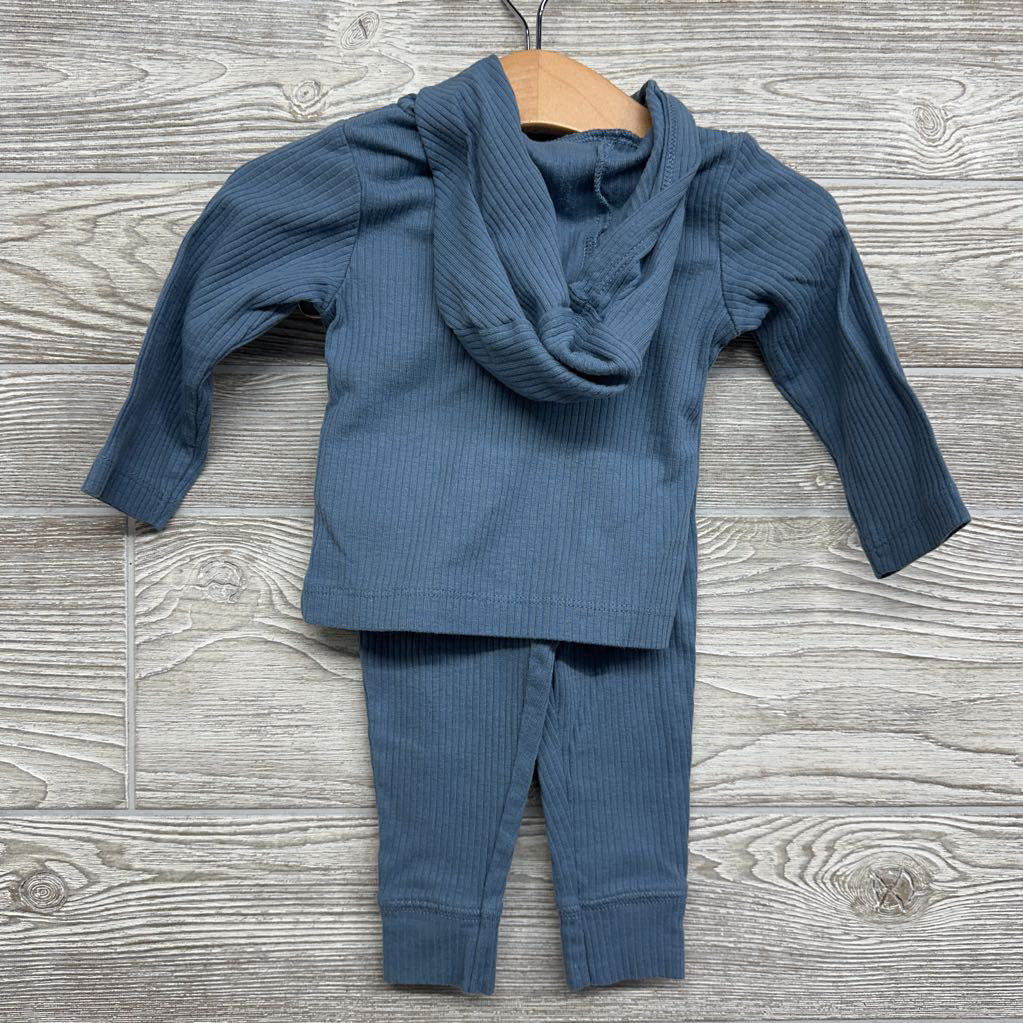 LS Ribbed Button Up Jacket & Pants 9M