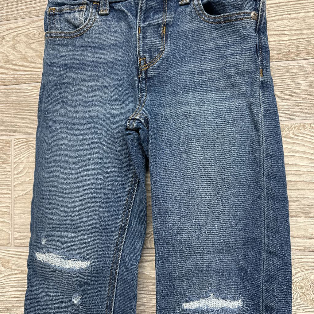 Straight Jeans Patched Knees 6T