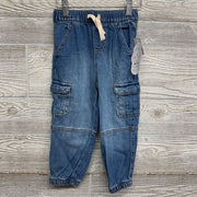 NEW Denim Drawstring Cargo Joggers 3T