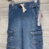 NEW Denim Drawstring Cargo Joggers 3T
