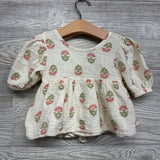 Gauze Peplum Shirt & Ruffle Trim Shorts Flowers 3T