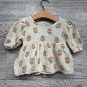 Gauze Peplum Shirt & Ruffle Trim Shorts Flowers 3T