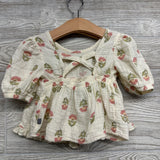 Gauze Peplum Shirt & Ruffle Trim Shorts Flowers 3T