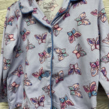 2 Pc LS Button Up PJs Butterflies 4T
