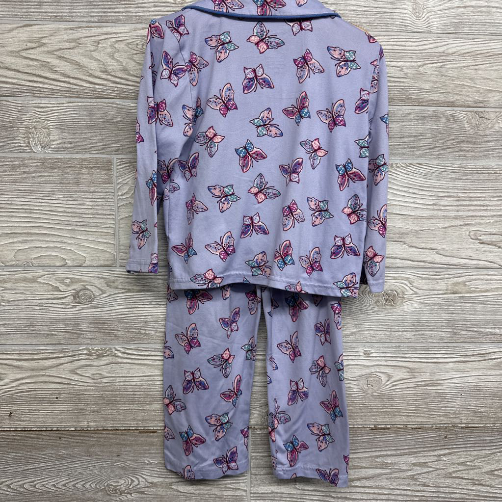 2 Pc LS Button Up PJs Butterflies 4T
