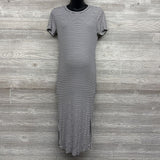 Ribbed Bodycon Dress Stripes Large