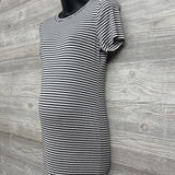 Ribbed Bodycon Dress Stripes Large