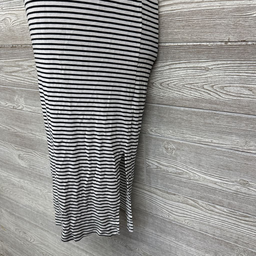 Ribbed Bodycon Dress Stripes Large