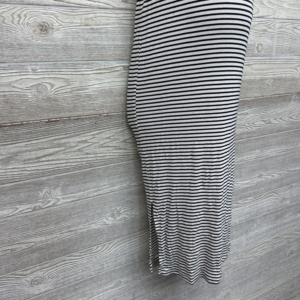 Ribbed Bodycon Dress Stripes Large
