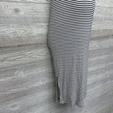 Ribbed Bodycon Dress Stripes Large