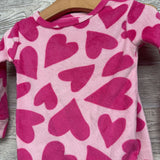2 Pc LS Cozy Pjs Hearts 12M