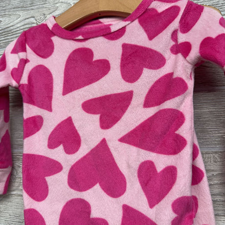 2 Pc LS Cozy Pjs Hearts 12M