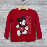LS Waffle Knit Shirt Mickey Mouse 3T