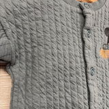 LS Button Up Quilted Outfit Mickey Mouse 3-6M