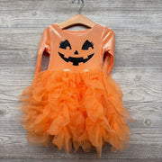 NEW LS Velvet Tulle Pumpkin Dress 2T