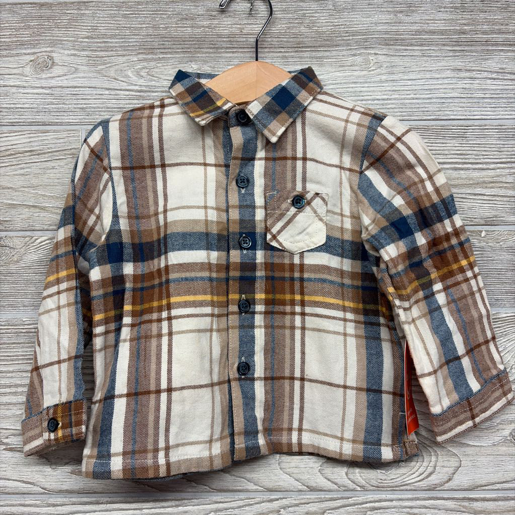 NEW LS Plaid Button Up Shirt 18M