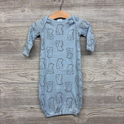 LS PJs Gown Bears 0-6M