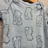 LS PJs Gown Bears 0-6M