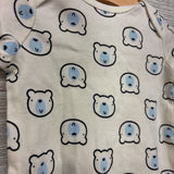 LS PJs Gown Bears 0-6M